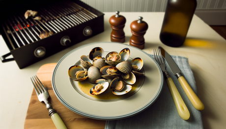 Grilled Delaware Clams with Garlic Butter