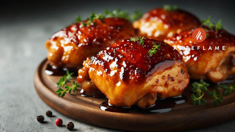 Grilled BBQ Chicken with Maple Bourbon Sauce on the Arteflame