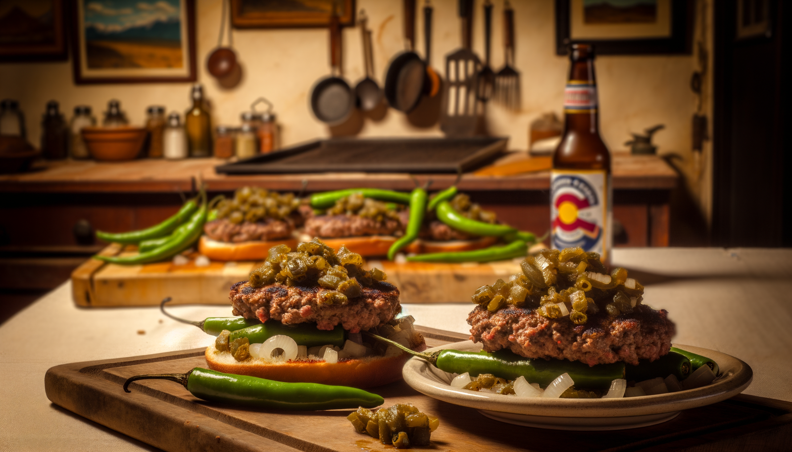 Colorado Southwestern Bison Burgers on Arteflame Grill