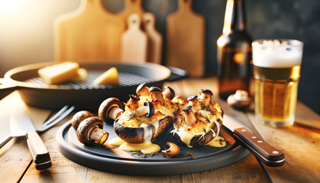 Swedish Smoked Cheese-Stuffed Mushrooms on the Grill