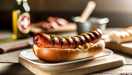 Swiss Cervelat Hot Dogs Grilled to Perfection