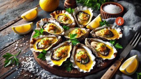 Grilled Oysters with Garlic Butter