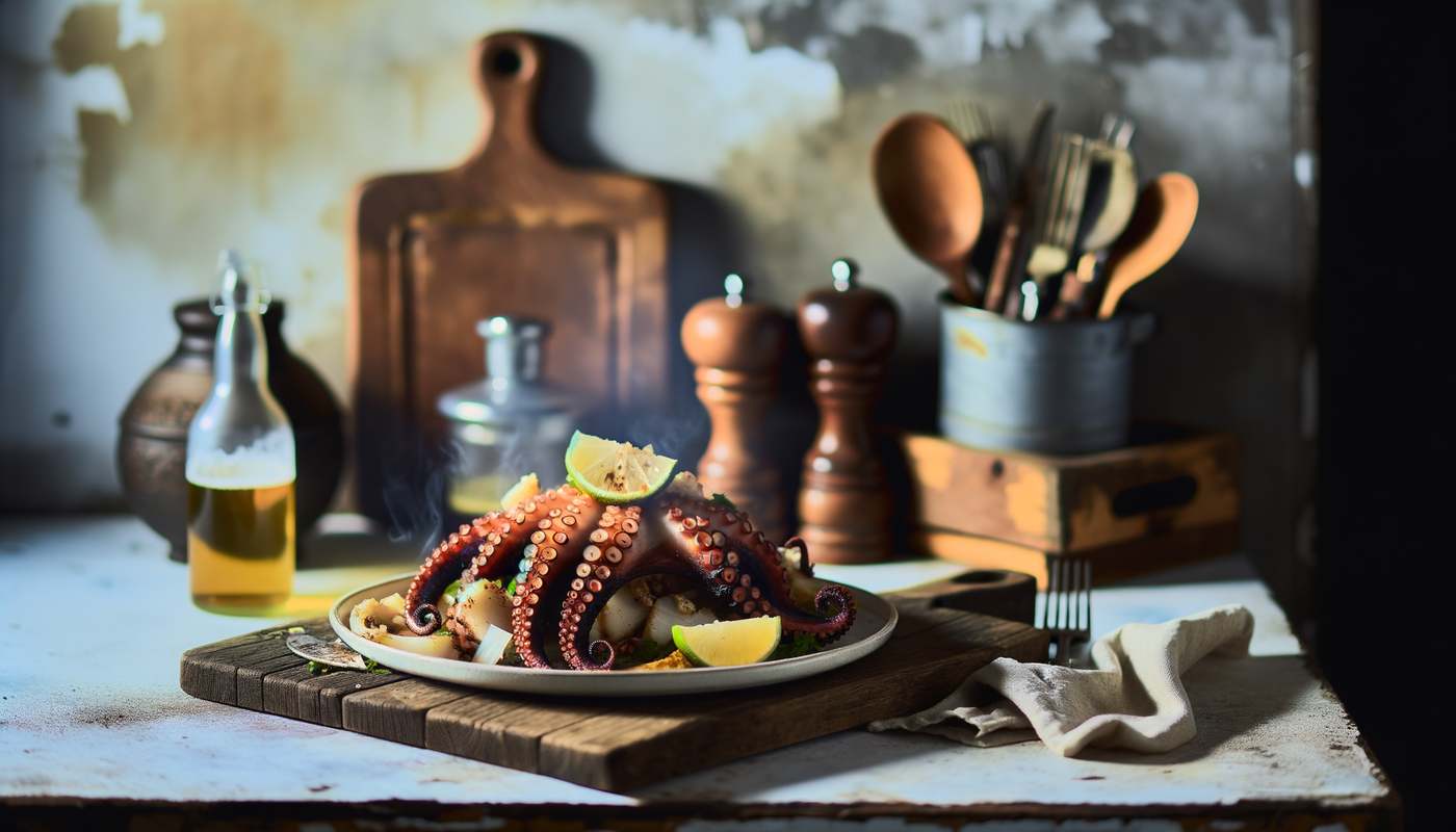 Mexican Grilled Octopus with Mojo de Ajo