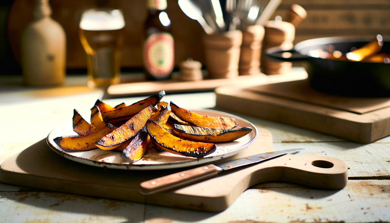 Belgian Spiced Grilled Pumpkin Wedges