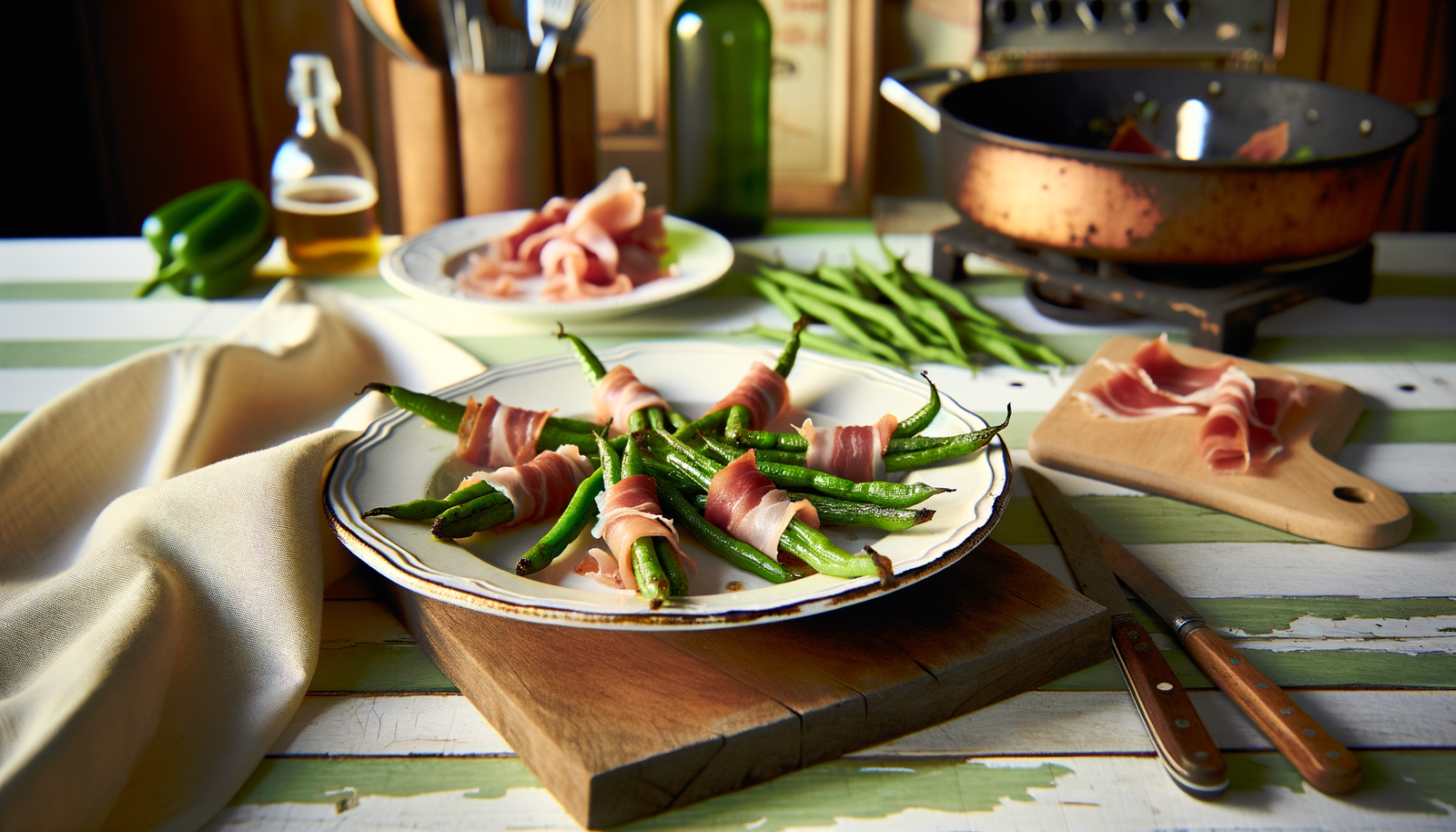 Italian Charred Green Beans with Prosciutto