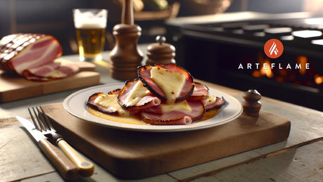 Grilled Belgian Ardennes Ham with Melted Cheese