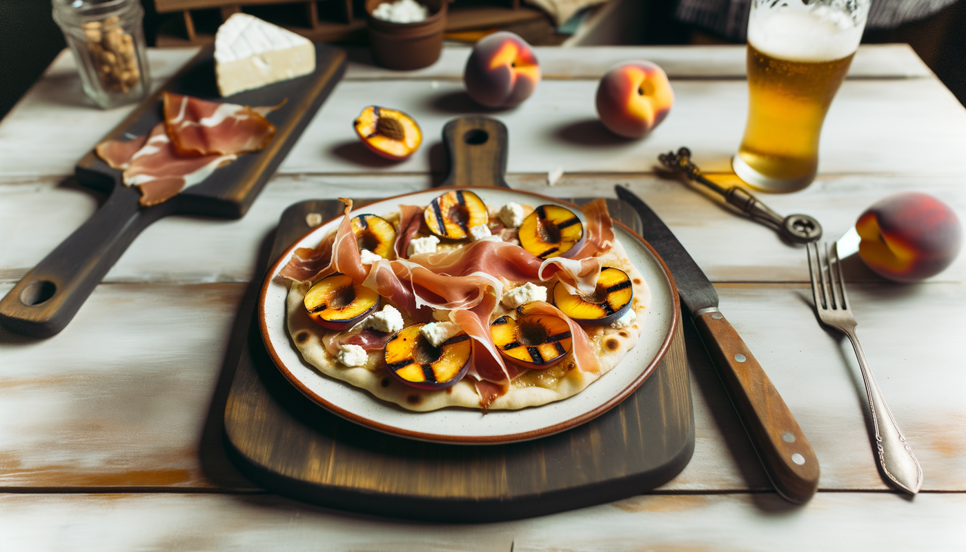 Georgia Grilled Peach & Prosciutto Flatbread