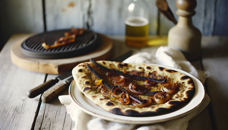 Swedish Grilled Flatbread with Caramelized Onions