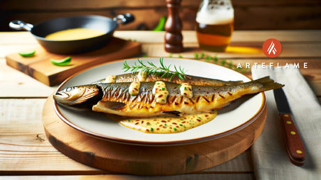 French Grilled Whole Trout with Almond Butter