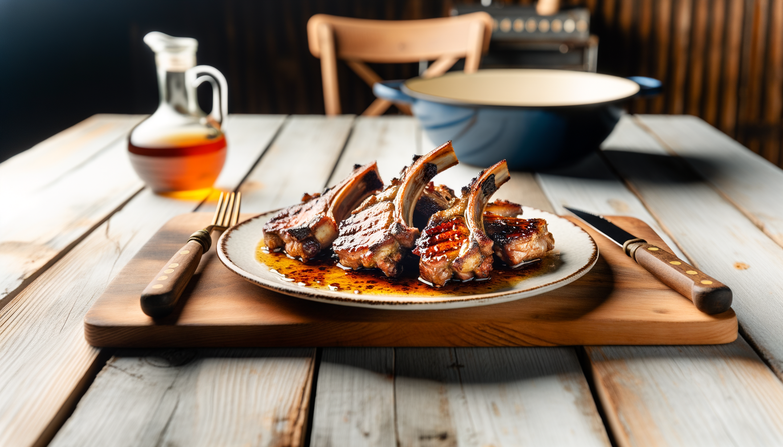 Grilled Finnish Lamb Chops with Honey Glaze