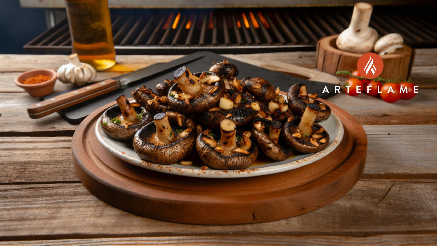 Portuguese Marinated Grilled Mushrooms