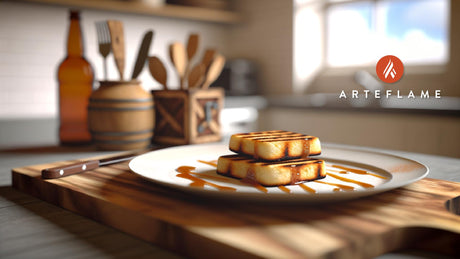 Grilled Scottish Shortbread with Caramel Drizzle
