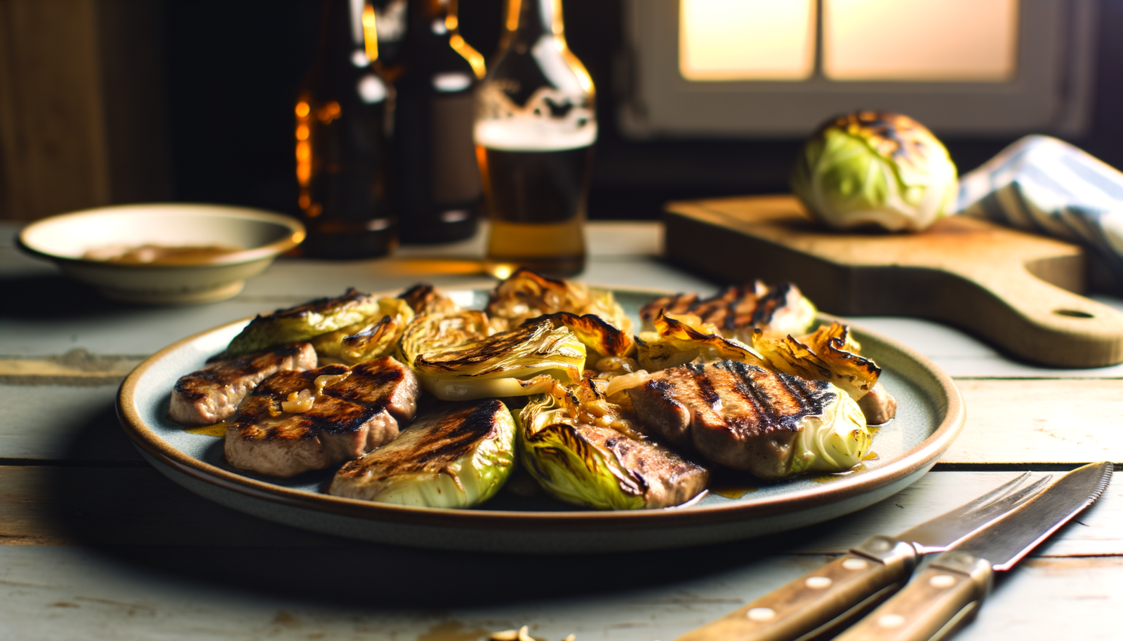 Polish Grilled Cabbage Steaks on Arteflame Grill