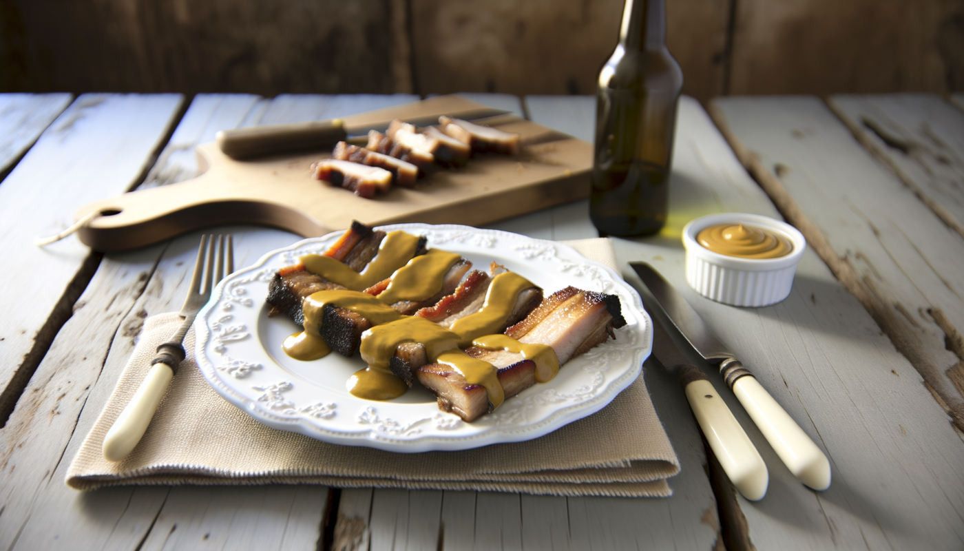 Portuguese Pork Belly with Mustard Glaze on Arteflame