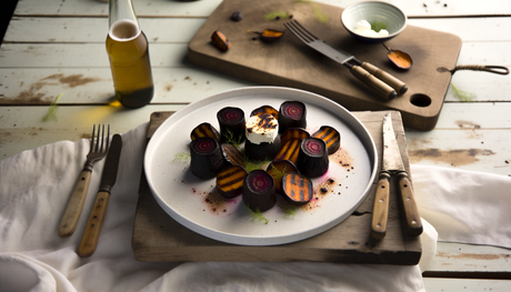 Swedish Charcoal-Roasted Beets with Goat Cheese