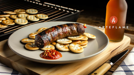 Mississippi Grilled Boudin Sausage with Crackers & Hot Sauce