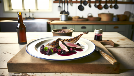 Danish Grilled Pheasant with Wild Berries