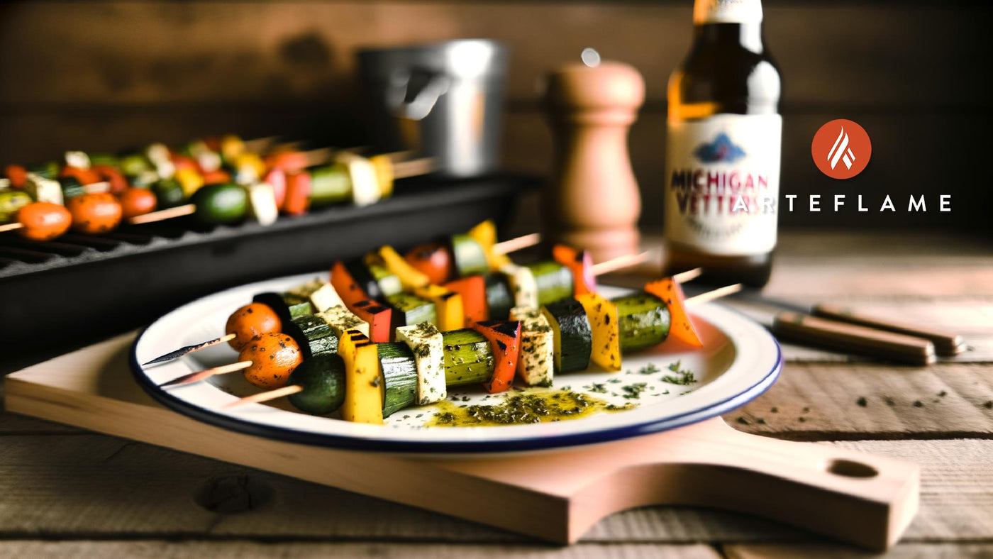 Grilled Michigan Veggie Skewers with Herb Butter