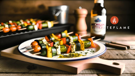 Grilled Michigan Veggie Skewers with Herb Butter