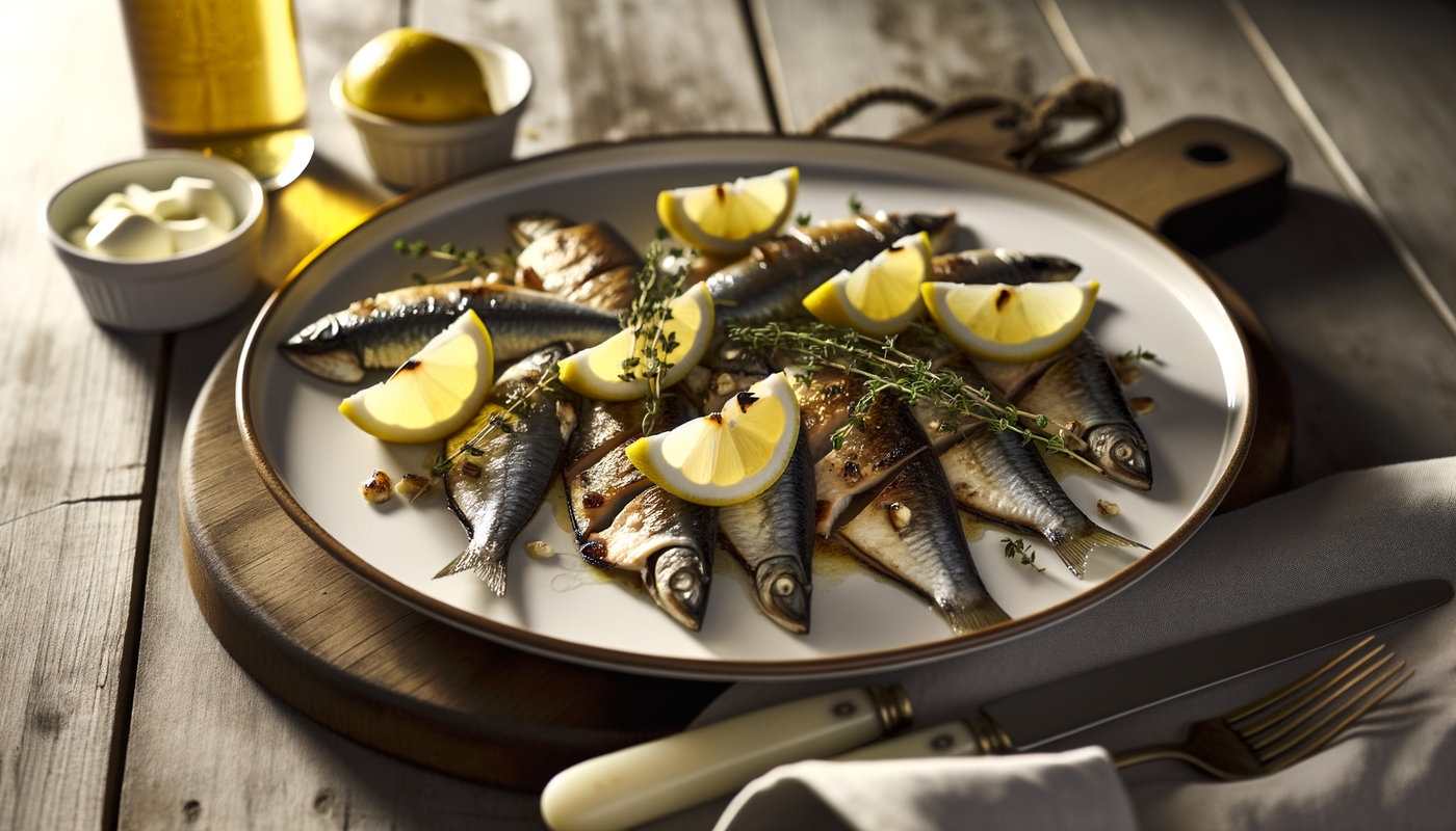 Swedish Grilled Herring Fillets with Lemon and Thyme