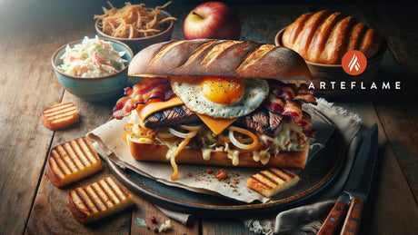 Grilled Steak Sandwich with Egg and Cheese