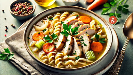 Ultimate Arteflame Grilled Chicken Noodle Soup Recipe