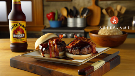 Iowa BBQ Bacon Burgers on the Arteflame Grill