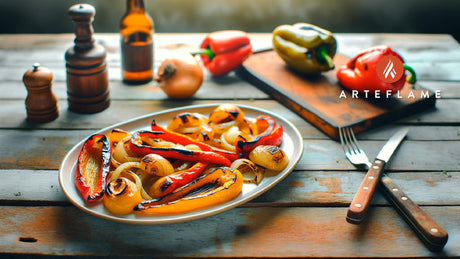Delaware Charred Peppers and Onions on the Arteflame