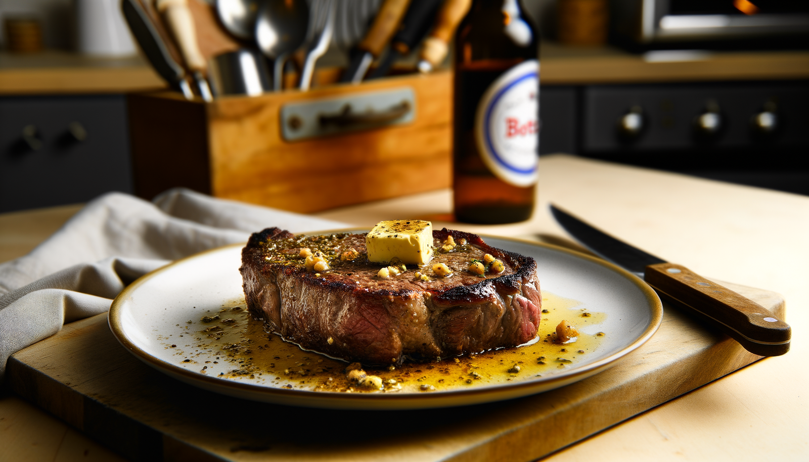 French Sizzling Ribeye with Shallot Butter