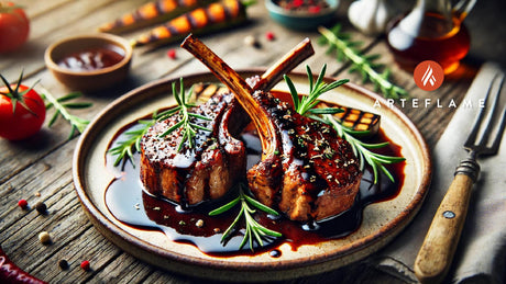 Lamb Chops with Balsamic Reduction on the Arteflame Grill