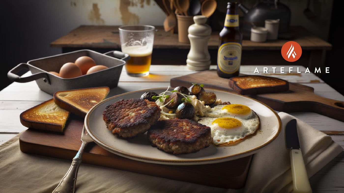 Delaware Scrapple Breakfast Patties on the Arteflame