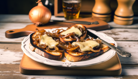 Polish Caramelized Onion and Cheese Toasts on the Grill