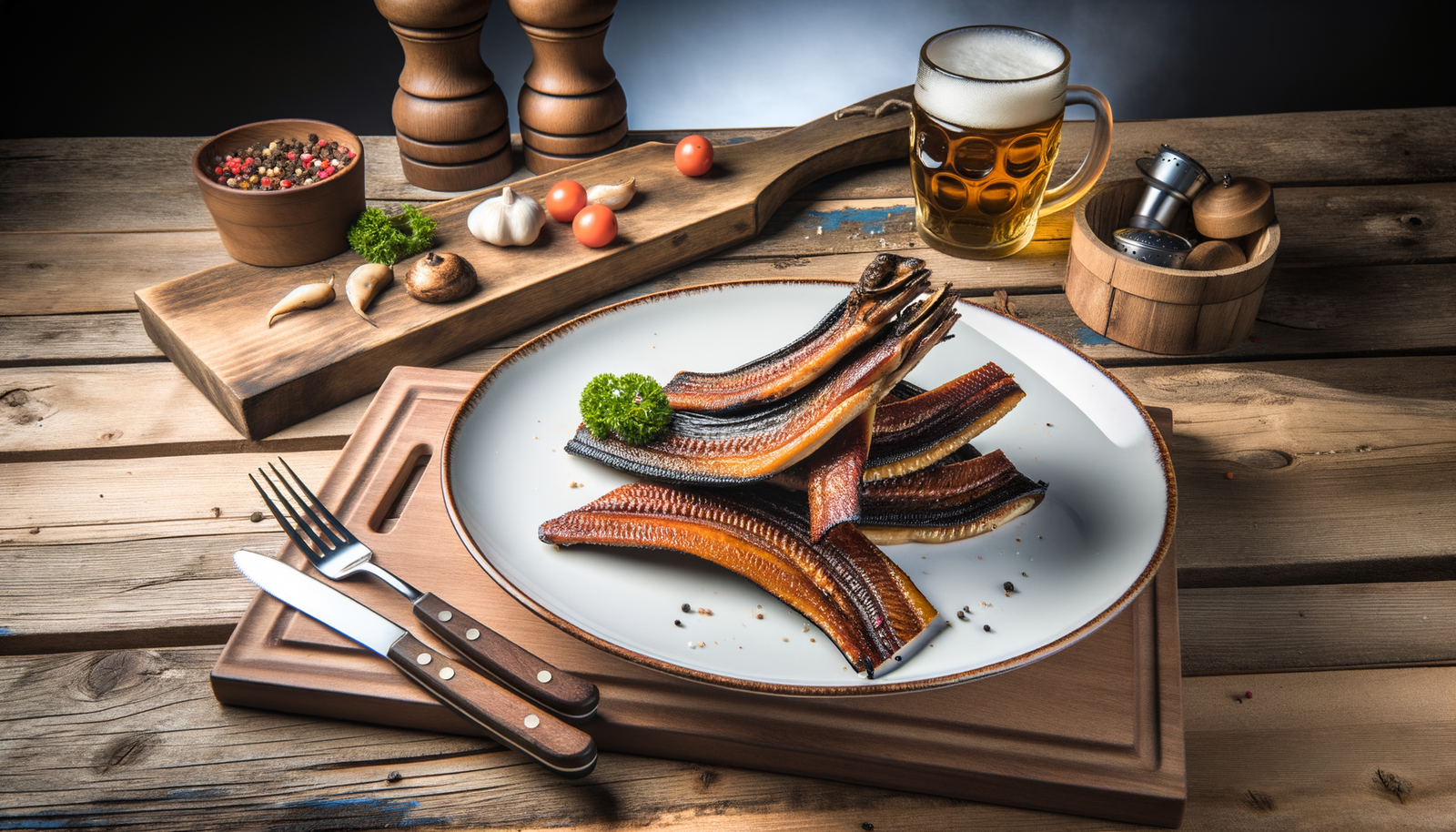 German Grilled Smoked Eel