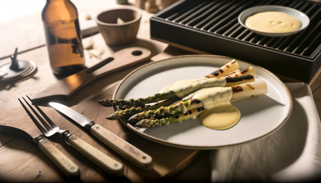 Swedish Grilled White Asparagus with Hollandaise