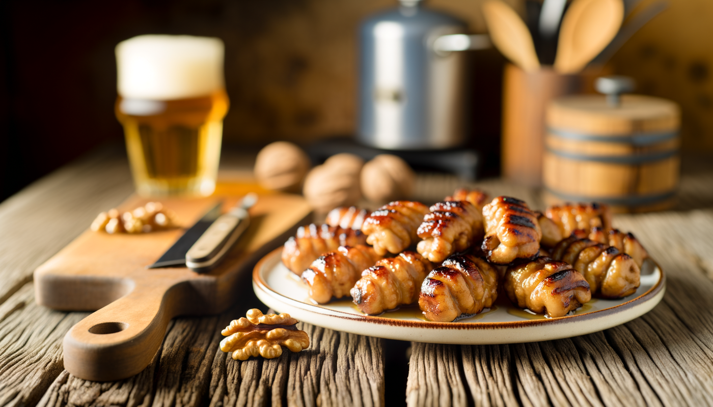 Honeyed Swiss Walnut Roasts on the Grill