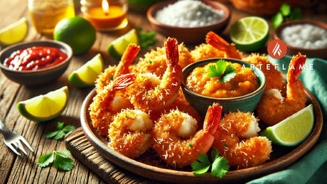 Arteflame-Grilled Coconut Shrimp with Spicy Mango Dipping Sauce