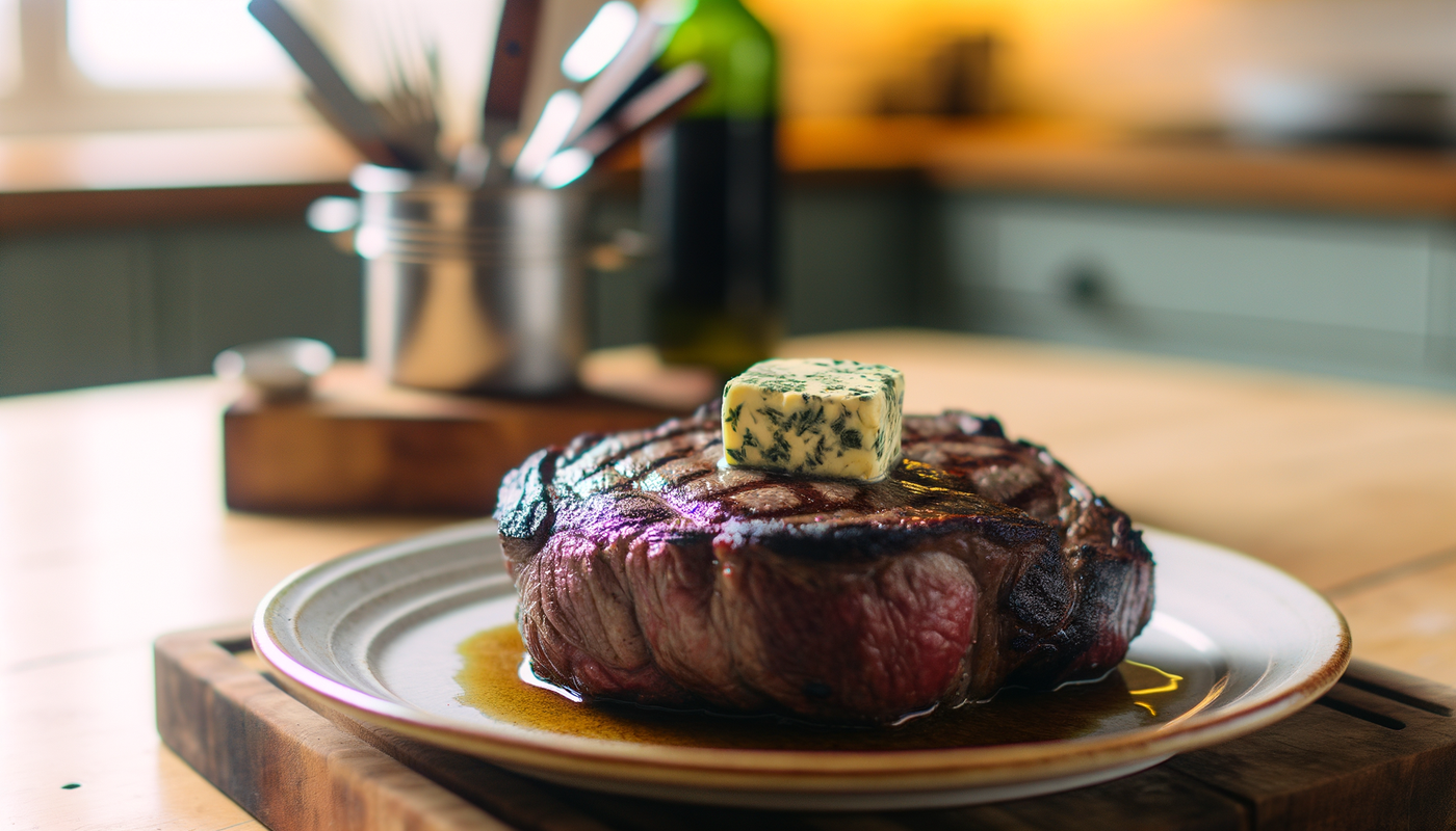 Scottish Aberdeen Angus Ribeye with Herb Butter