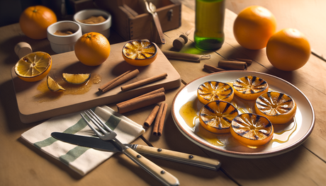 Mexican Grilled Oranges with Honey and Cinnamon