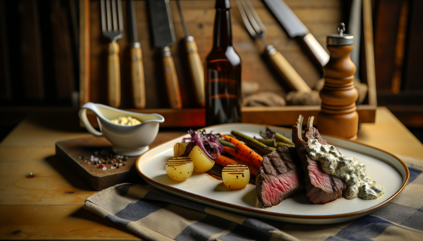 Scottish Elk Steak with Horseradish Sauce