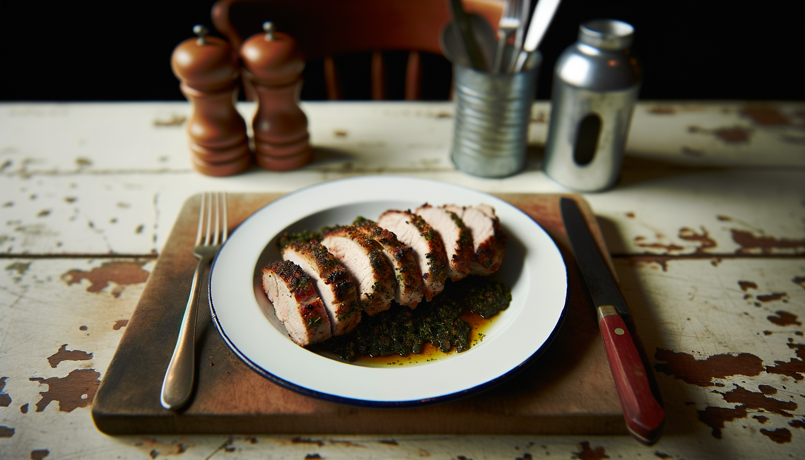 British Herb-Crusted Grilled Pork Loin