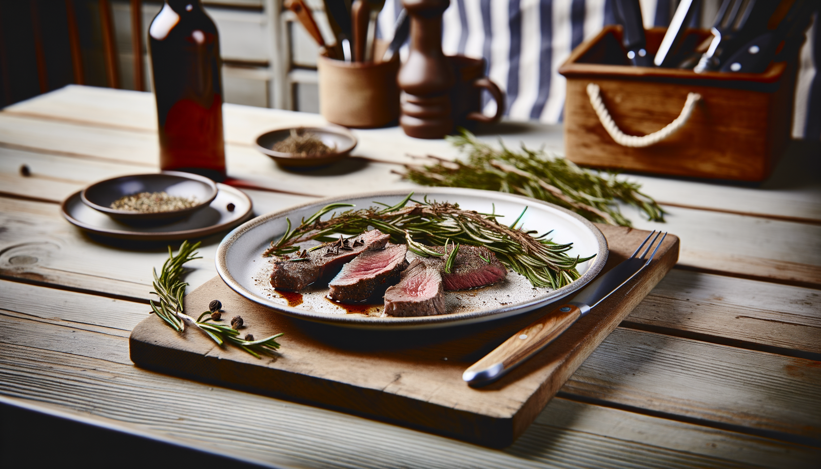 Grilled Finnish Reindeer Steaks with Rosemary & Juniper