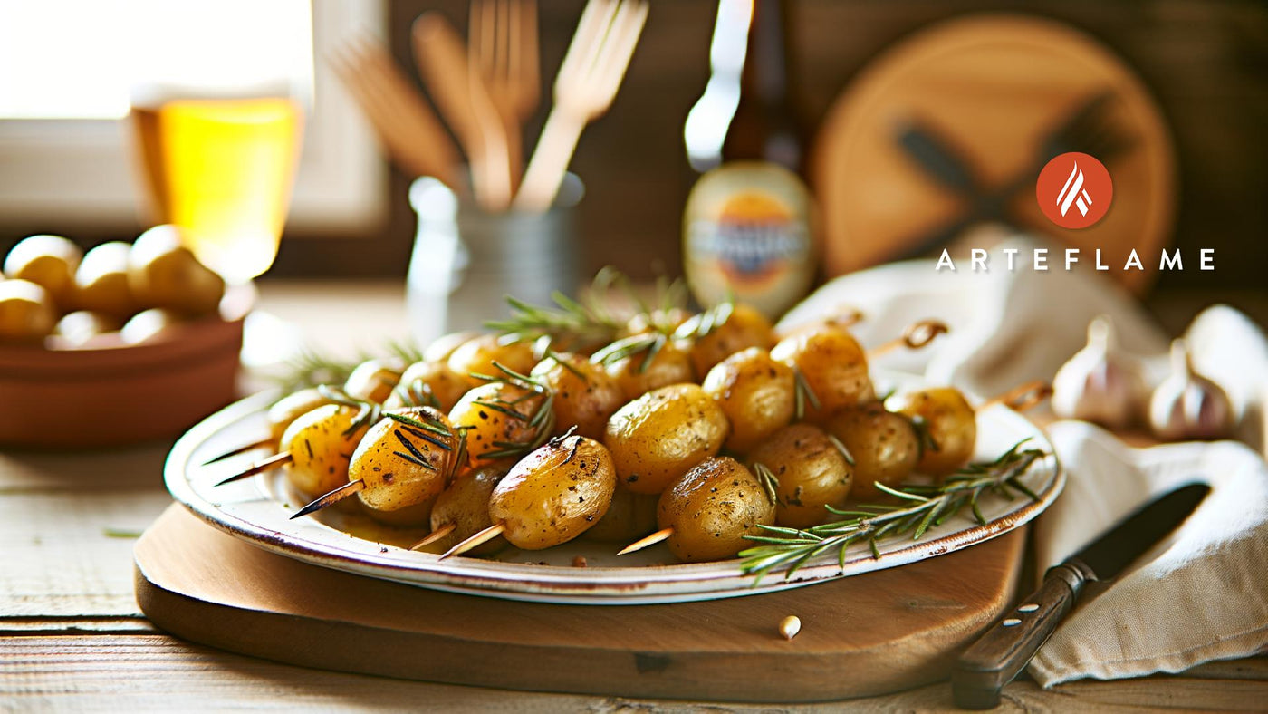 Grilled Idaho Potato Skewers with Garlic & Rosemary