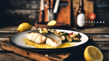 Grilled Alaska Pacific Cod with Lemon-Garlic Butter