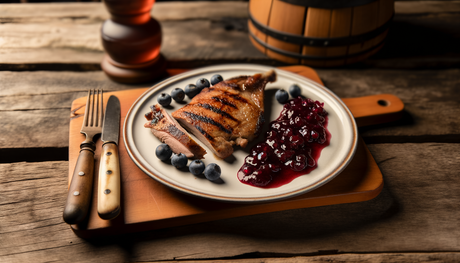 Polish Grilled Duck Breast with Lingonberry Sauce