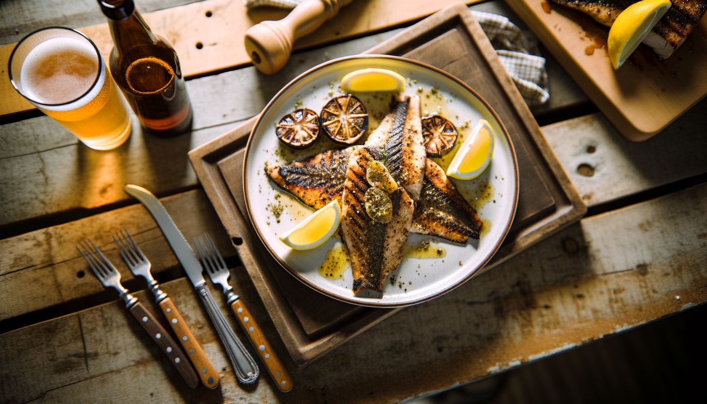 Grilled Idaho Sturgeon with Lemon-Pepper Seasoning