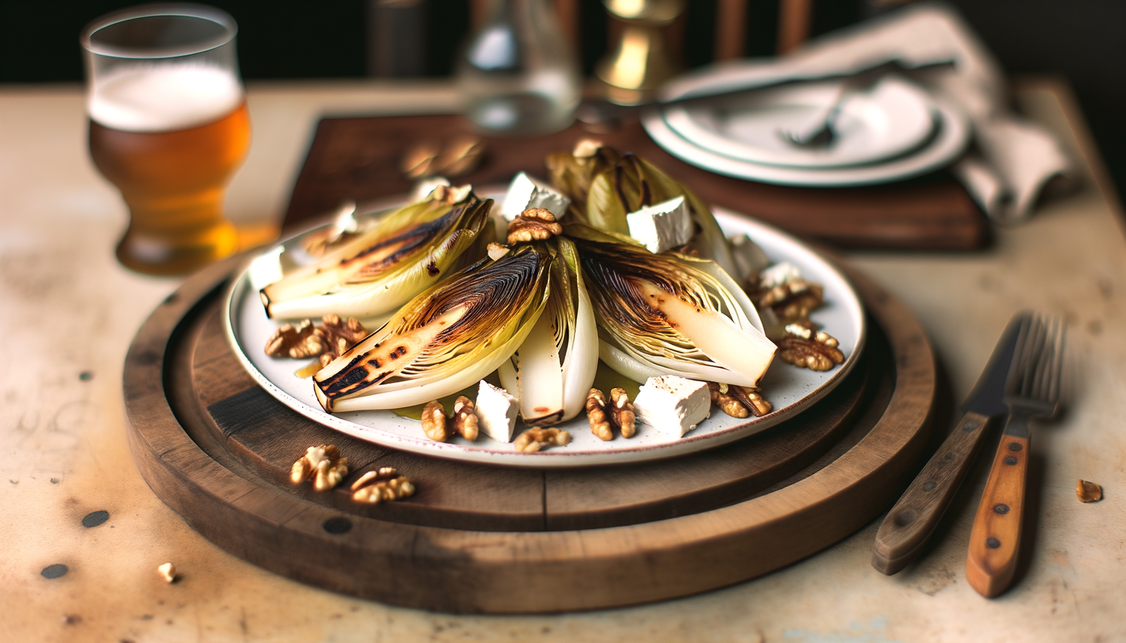 Grilled Belgian Endive and Goat Cheese Salad