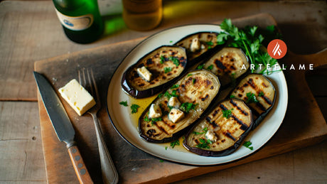 Greek Grilled Eggplant with Garlic and Parsley