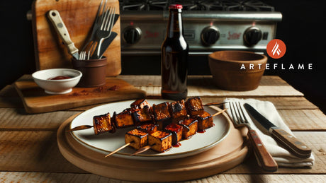 Alabama Crispy BBQ Tofu Skewers on the Arteflame Grill