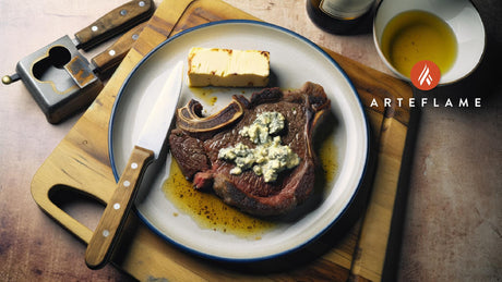 Flame-Seared British Ribeye with Stilton Butter