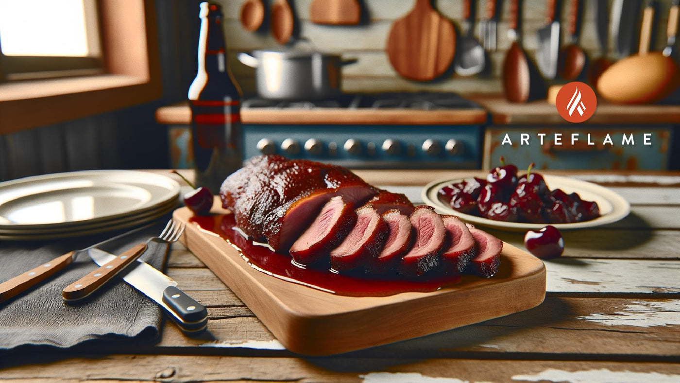 Kansas Smoked Duck Breast with Cherry Glaze